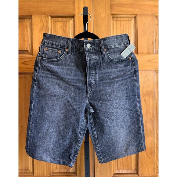 Gap Cheeky Straight High Rise Shorts - Black - Button Fly - Size 29/8 - NEW - Picture 4 of 10